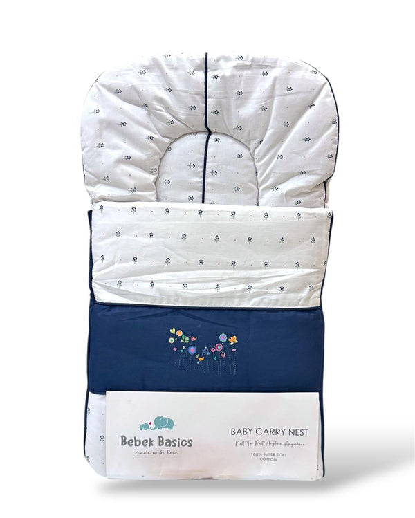 BABY COZY CARRY NEST W FLORAL DETAILS