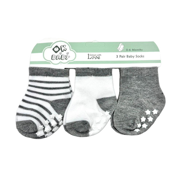 BABY CONTRAST SOCKS 3 PAIRS