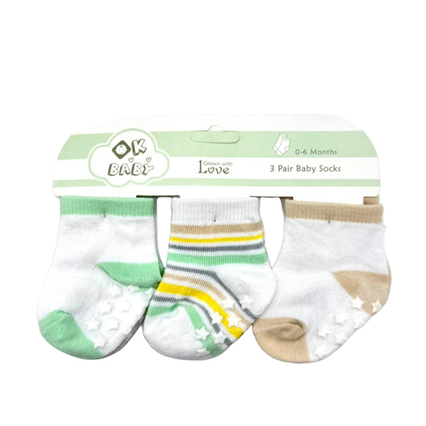 BABY CONTRAST SOCKS 3 PAIRS