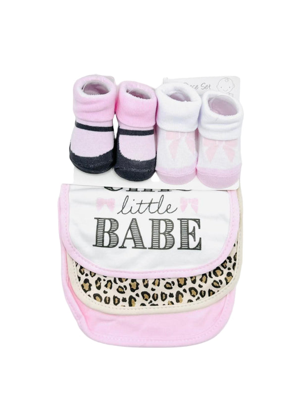 BABY BIBS AND SOCKS 5 PCS SET