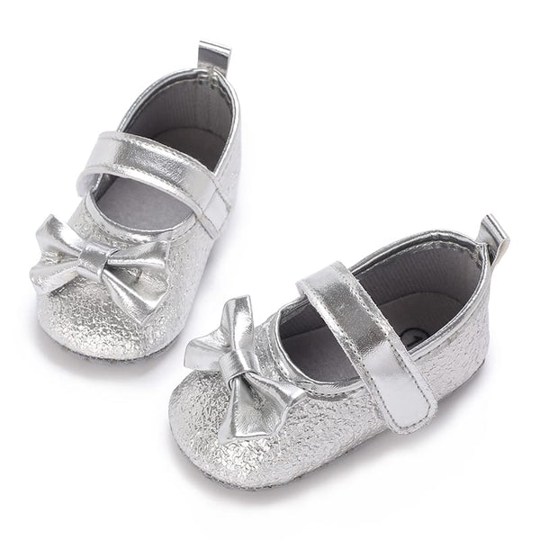 GIRL PRE-WALKER PUMPS SILVER SHINE