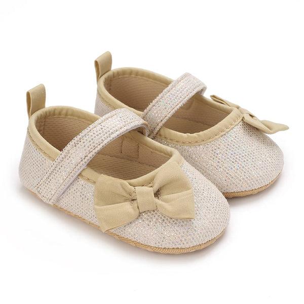 GIRL PRE-WALKER PUMPS GOLDEN BOW