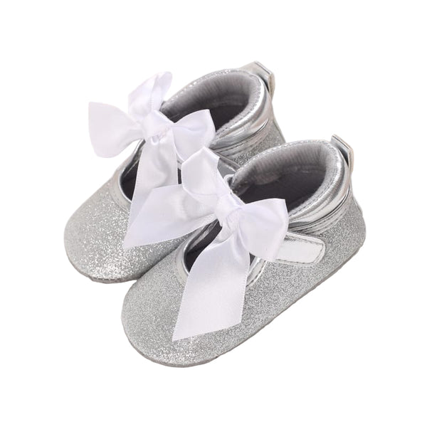 GIRL PRE-WALKER PUMPS SILVER SHINE