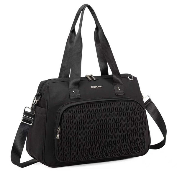 COLORLAND QUILTED CROSSBODY MOTHERBAG