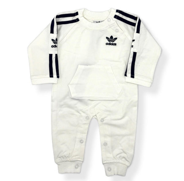 BABY BOY STRIPED ROMPER FLEECE