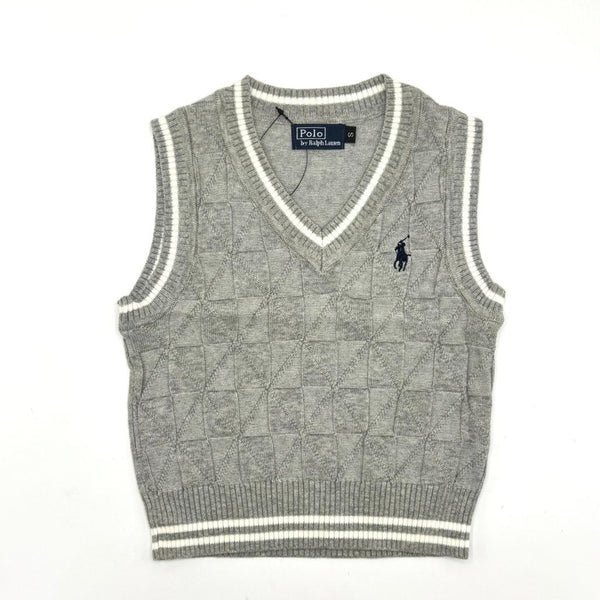 BABY BOY KNITTED SLEEVELESS SWEATER