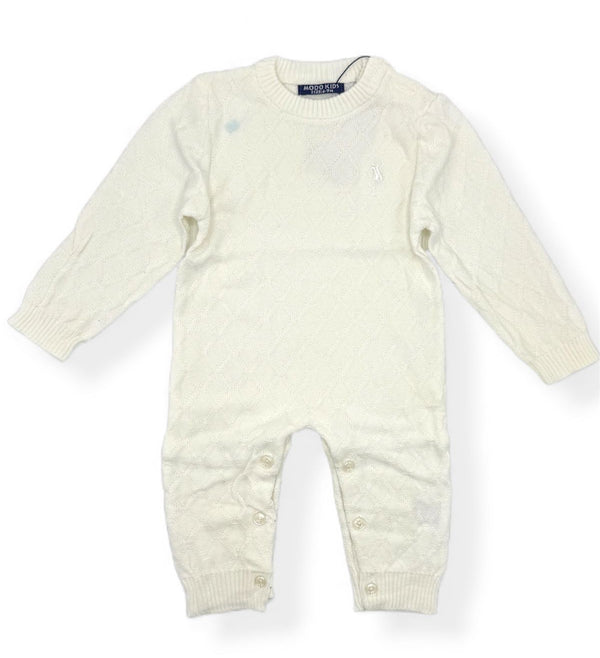 BABY GIRL CABLE KNIT ROMPER