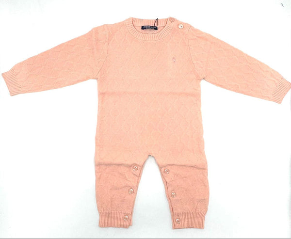 BABY GIRL CABLE KNIT ROMPER