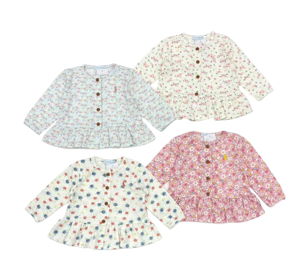 BABY GIRL FULL SLEEVES BUTTON DOWN FLORAL TOP