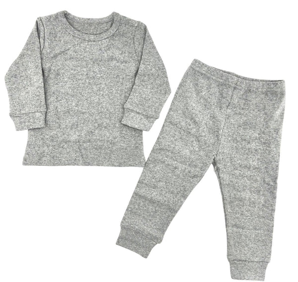 KIDS COZY THERMAL SUIT GREY