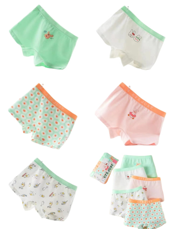 GIRLS BOXERS MULTI-COLOURED PACK 5