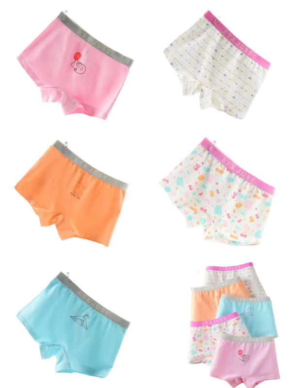 GIRLS BOXERS MULTI-COLOURED PACK 5