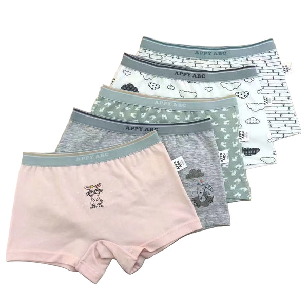 GIRLS BOXERS MULTI-COLOURED PACK 5