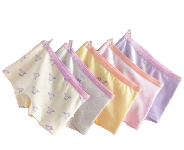 GIRLS BOXERS MULTI-COLOURED PACK 5