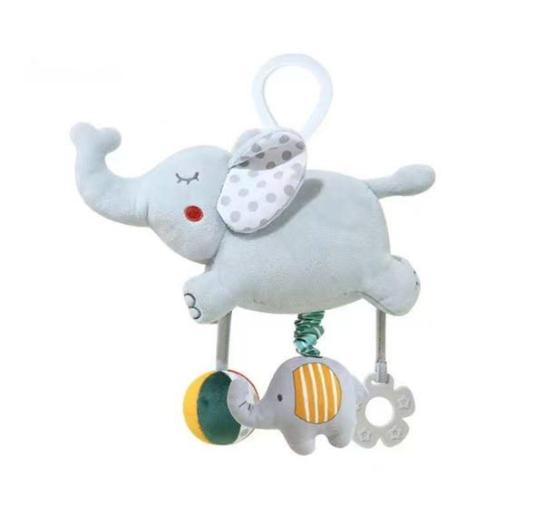 BABY SOFT ELEPHANT HANGING  RATTLE