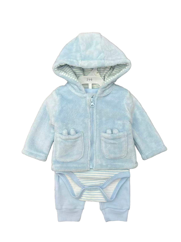 BABY WARM HOODIE AND BODYSUIT SET