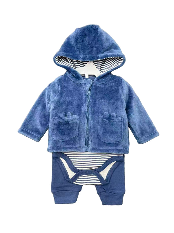BABY WARM HOODIE AND BODYSUIT SET