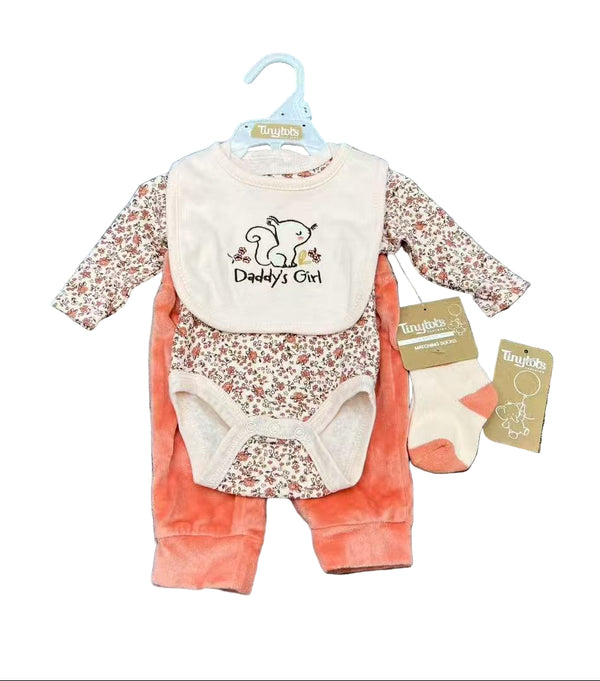 BABY GIRL FLORAL 4 PCS SET