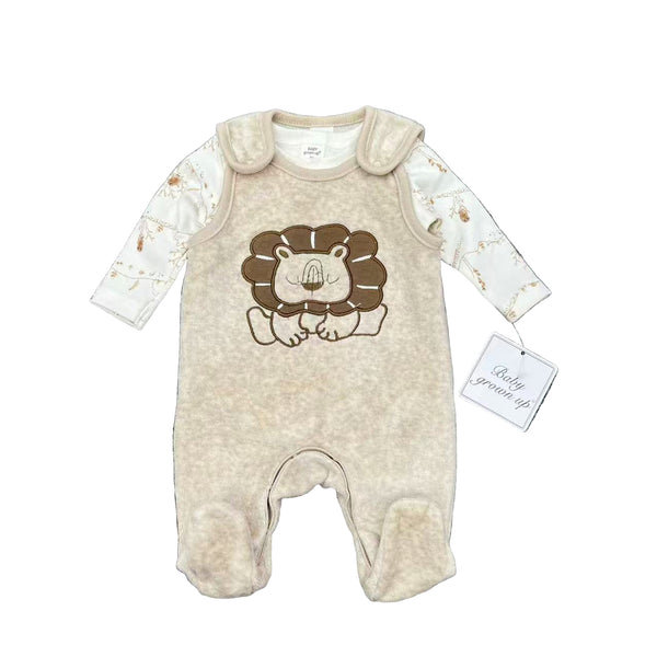 BABY LION DUNGAREE SET