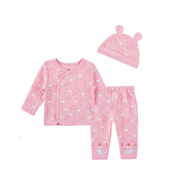 BABY GIRL TEXTURED ELEPHANT CO-ORD SET