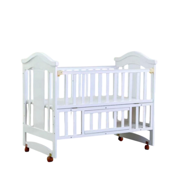 BABY WOODEN COT WHITE