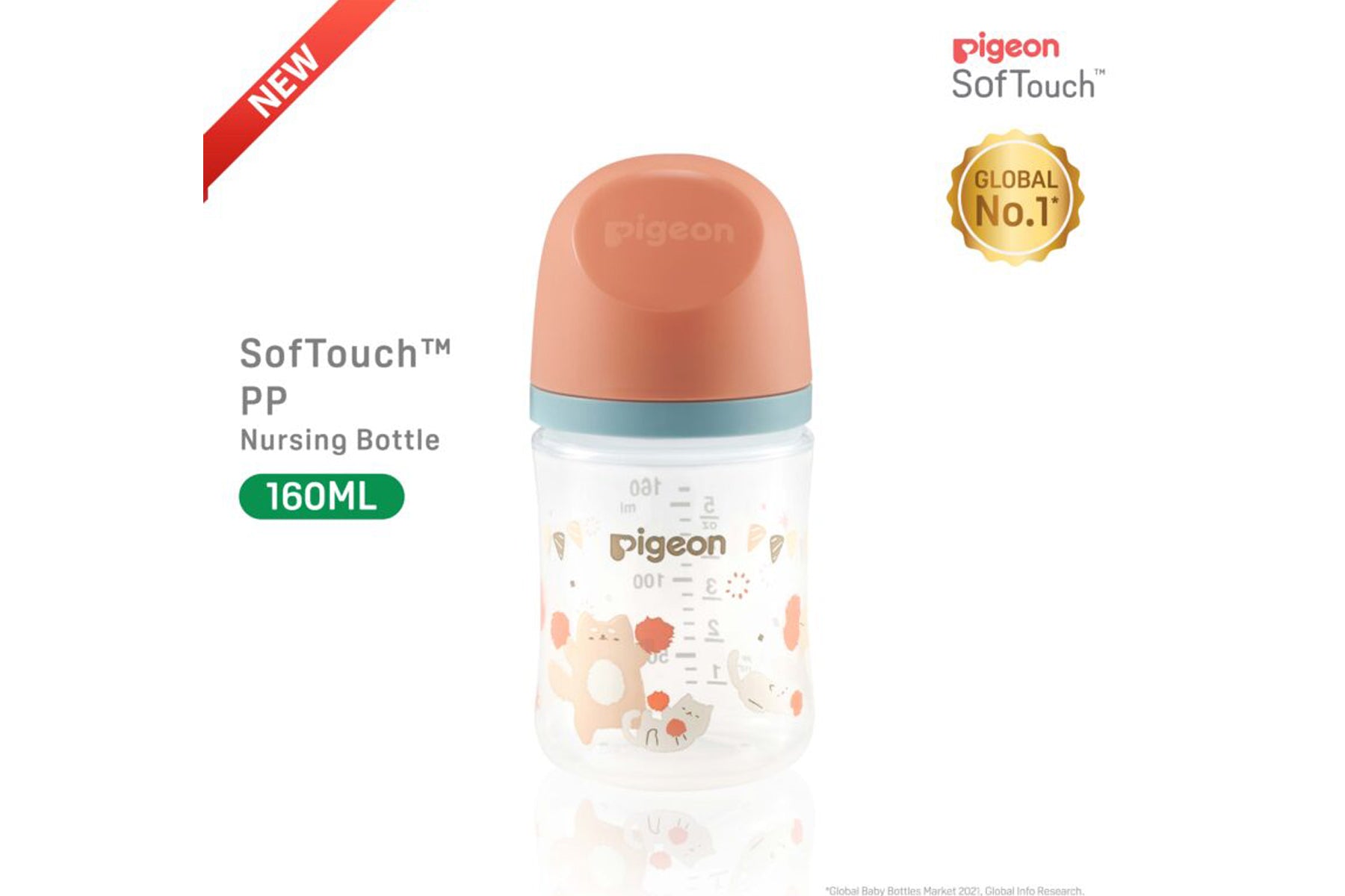 SOFTOUCH 3 WN FEEDER PP 160ML CAT - A79457