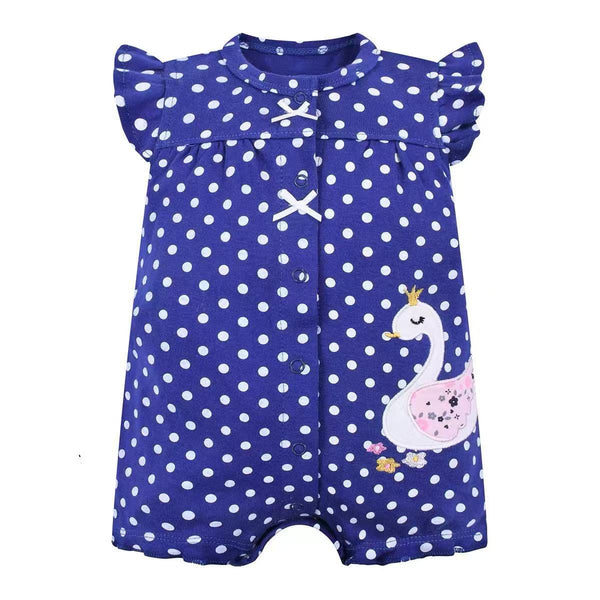 BABY CASUAL SHORT ROMPER DOTTED SWAN