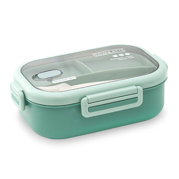 HOMEATIC STAINLESS STEEL LUNCH BOX W/SPOON & FORK- HMT-007