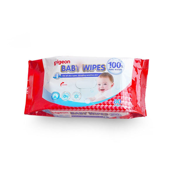 PIGEON BABY WIPES 80 SHEETS 100% PURE - P78102