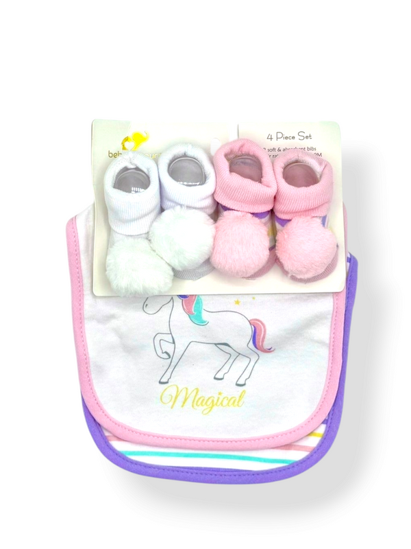 BABY BIBS & SOCKS 5 PCS SET