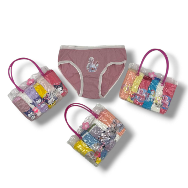 GIRL MULTI-COLOURED BRIEFS PACK 6