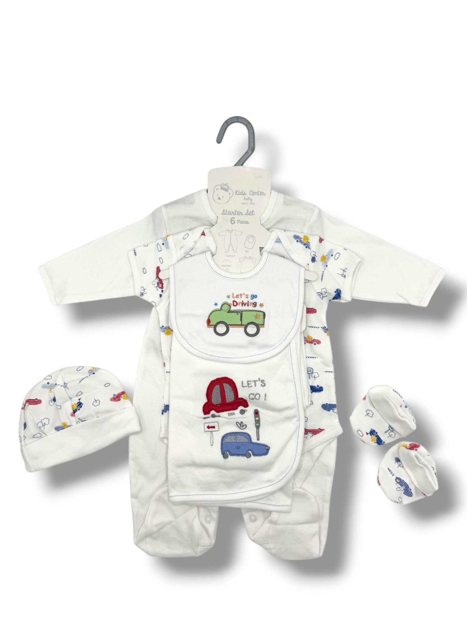 BABY CAR THEMED SNUGGLY 6 PCS SET