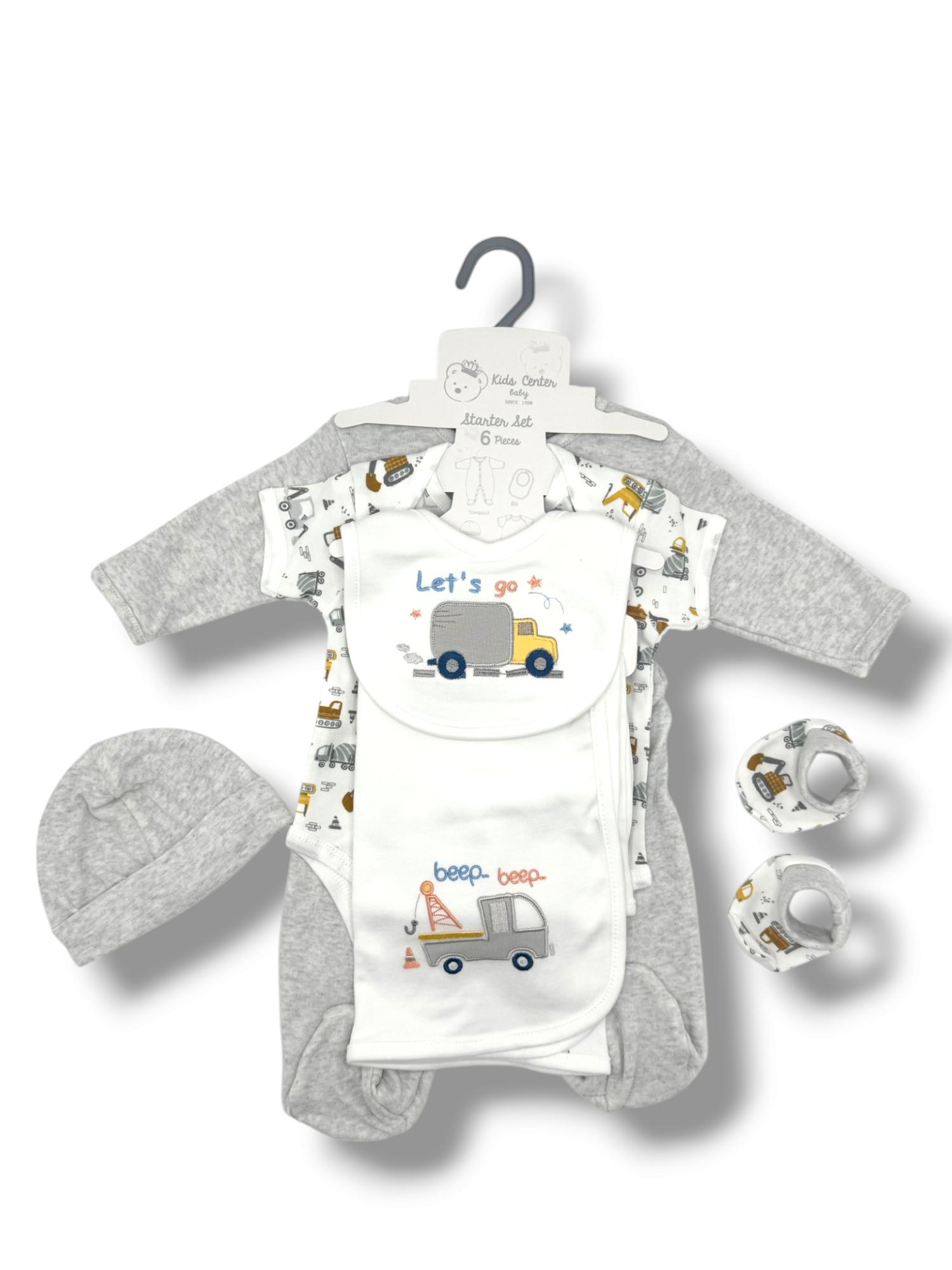 BABY VEHICLE THEMED SNUGGLY 6 PCS SET