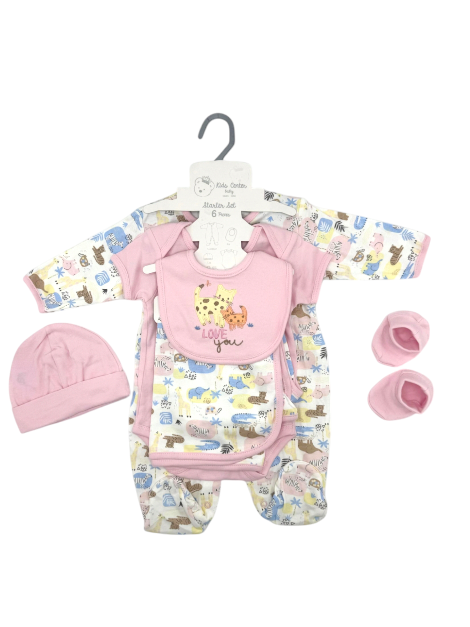 BABY ANIMAL THEMED SNUGGLY 6 PCS SET