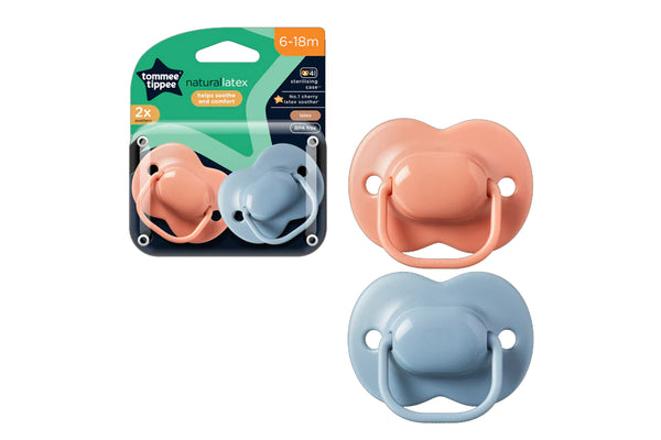 0-6M Cherry Latex Soother Pack 2 Tommee Tippee - TT 433533
