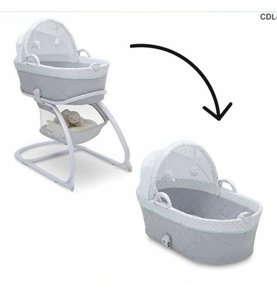 BABY CRADLE SWING 2 IN 1 & CARRY BASKET - CDL-63D87