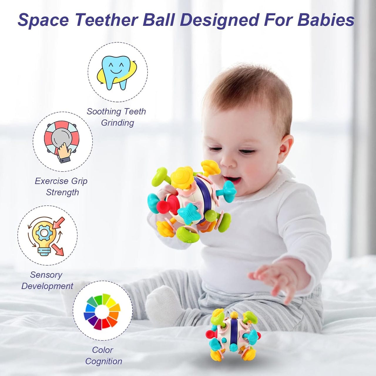 BABY RATTLE & TEETHER BALL - 31795