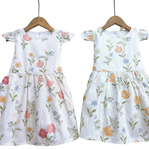 GIRL CASUAL FLORAL COTTON FROCK