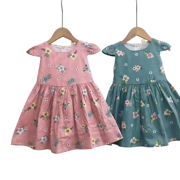 GIRL CASUAL FLORAL COTTON FROCK