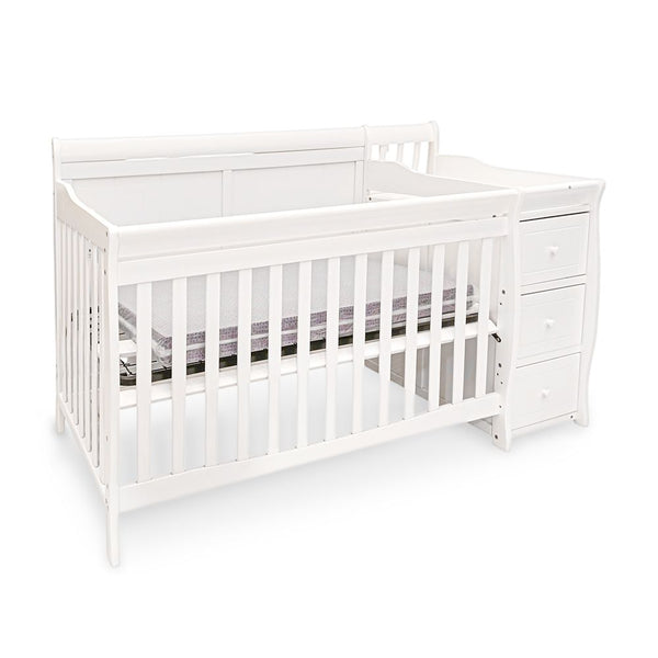 BABY WOODEN COT W DRAWERS