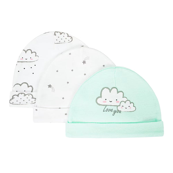BABY CLOUD THEMED CAPS PACK 3