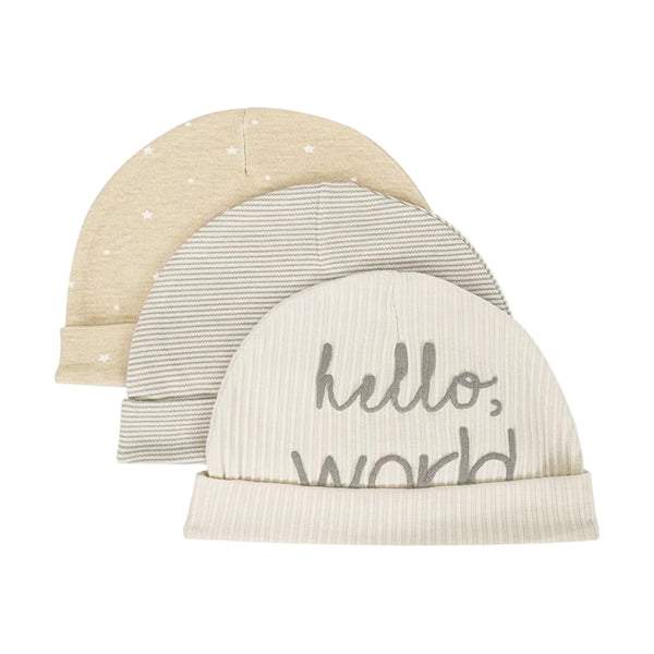 BABY HELLO WORLD CAPS PACK 3