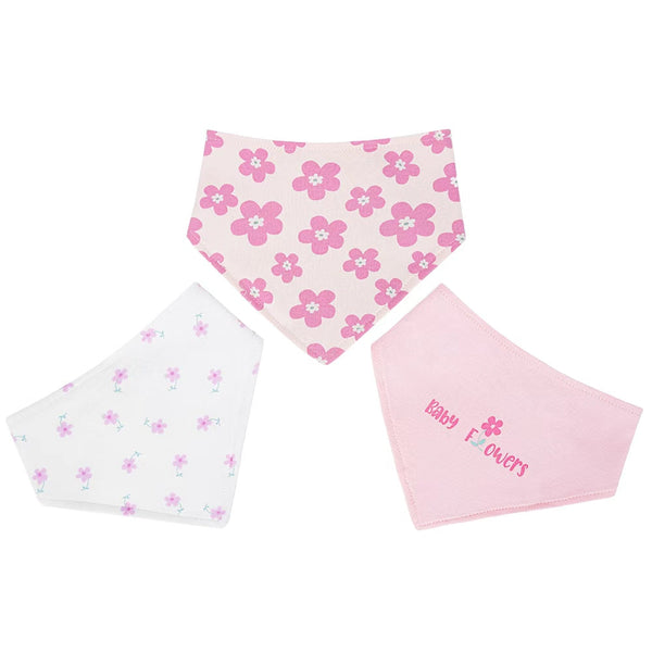 BABY FLORAL BANDANA BIBS PACK 3