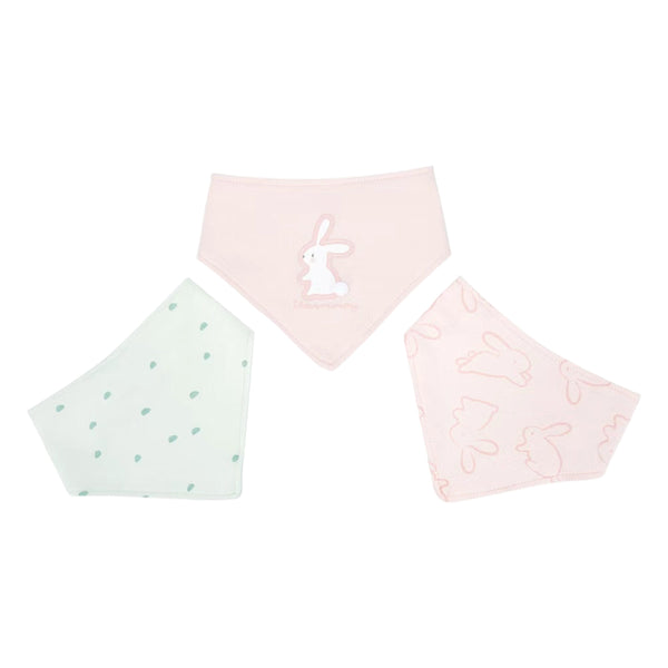 BABY BUNNY BANDANA BIBS PACK 3