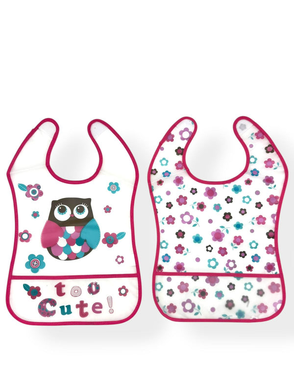 BABY PLASTIC  BIBS PACK OF 2