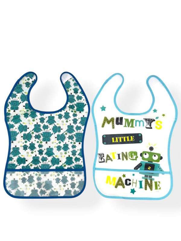 BABY PLASTIC  BIBS PACK OF 2