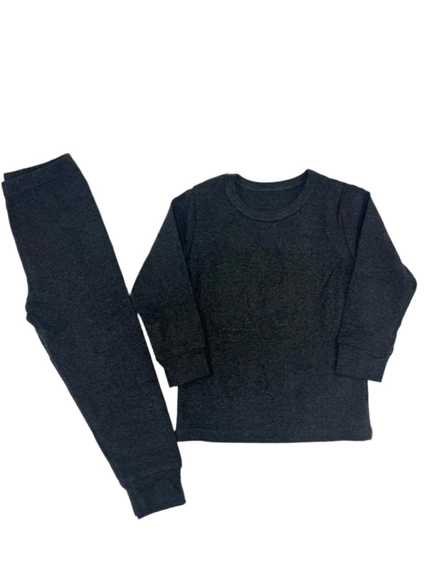 KIDS COZY THERMAL SUIT BLACK