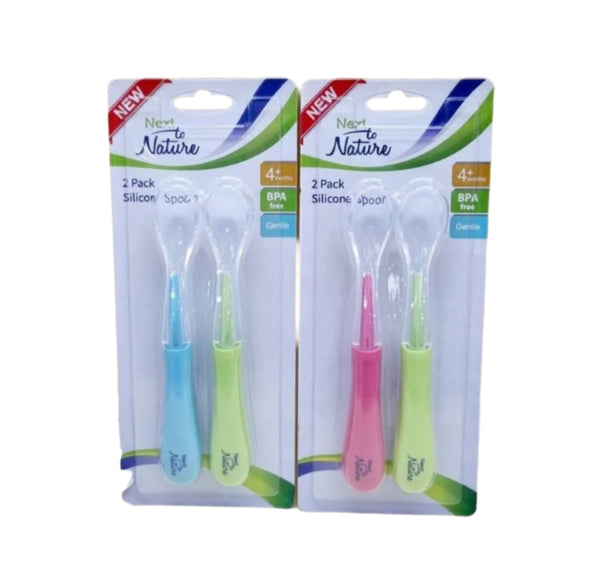 BABY SOFT SILICONE SPOON PACK 2