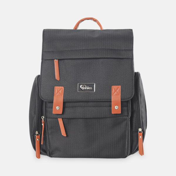 TINNIES BABY DIAPER BAG PACK BLACK - T5009