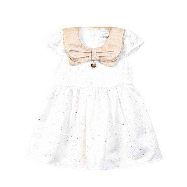GIRL STYLISH FROCK WHITE SPARKLE